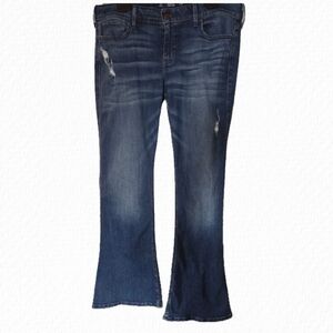 VTG Hollister Low Rise Y2K Distressed Flare Jeans Size 15 / 32